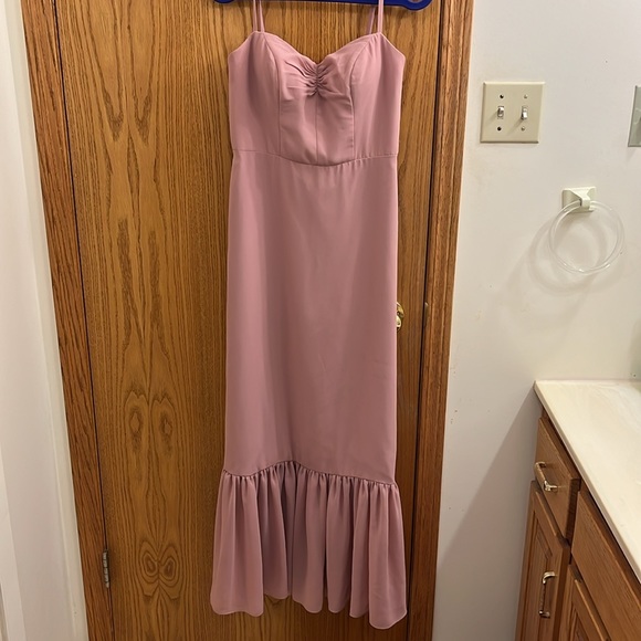 Azazie Justina A-Line Sweetheart Neckline Chiffon Ankle-Length Dress - Picture 3 of 14